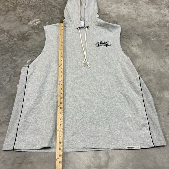 Nike Hoops Basketball Standard Dri-Fit Loose Fit Hooded Gray Size XL DH7441-050 - Picture 2 of 9